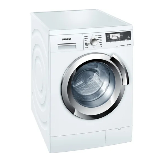 Siemens Washing machine Kullanım Kılavuzu