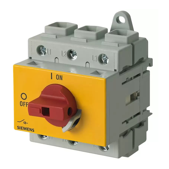 Siemens 3LD7 Operating Instructions