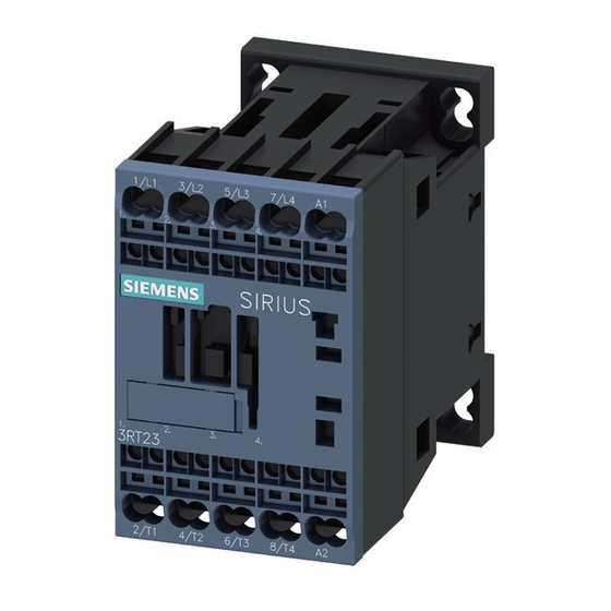 Siemens SIRIUS 3RT2 3 1 Series Instrucciones de uso originales