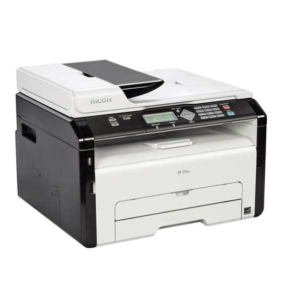 Ricoh SP 203S Instrukcja instalacji oprogramowania