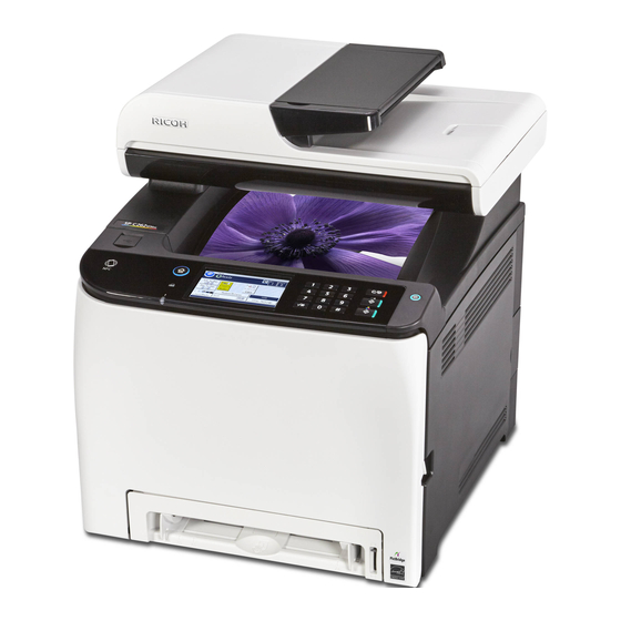 Ricoh SP C260SFNw Installatiehandleiding