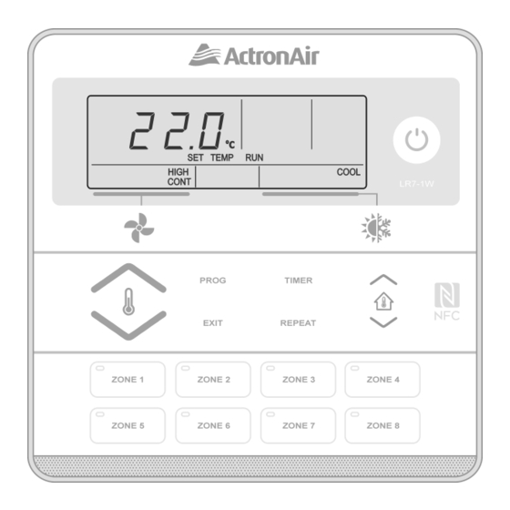 ActronAir LR7-1G クイック・スタート・マニュアル