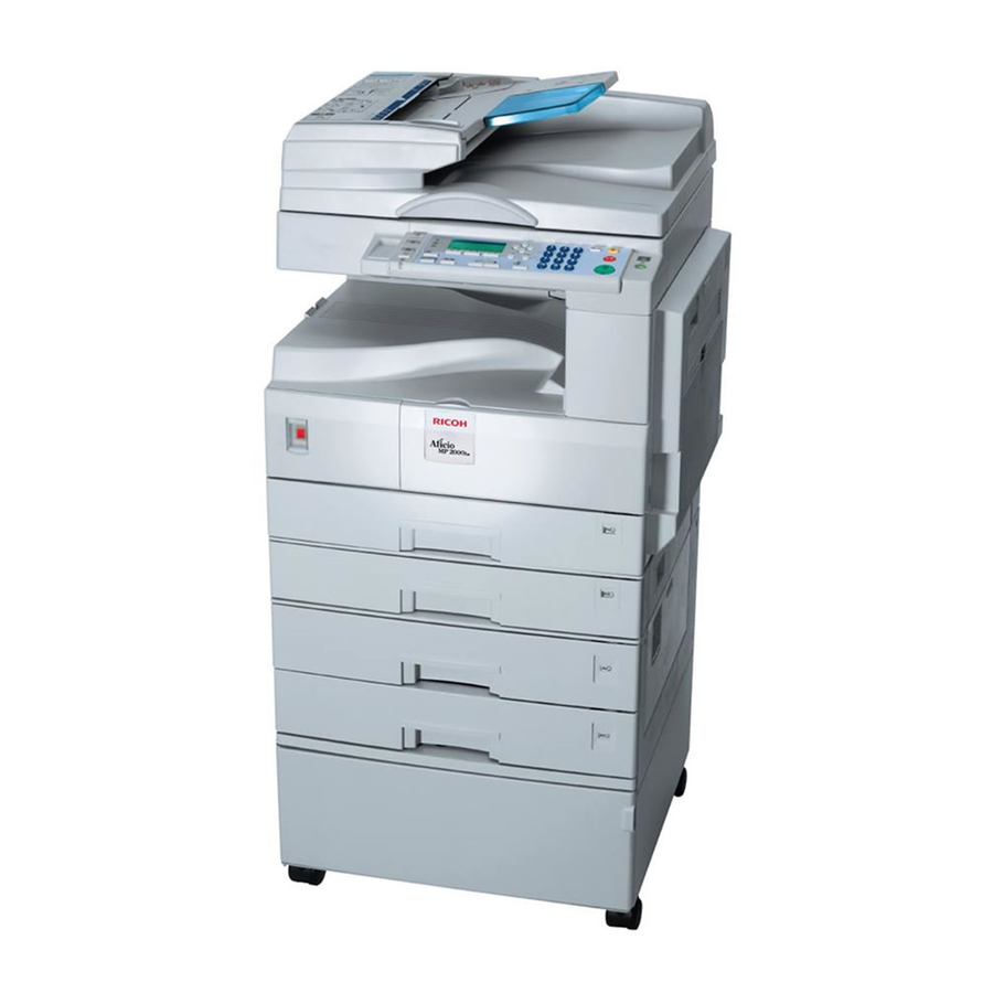 Ricoh Aficio MP 2000L Netwerkhandleiding