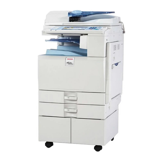 Ricoh AFICIO MP 6001 Hızlı Başlangıç Kılavuzu