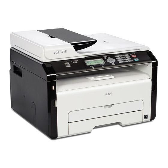 Ricoh Aficio SP 204SN Instrukcja instalacji oprogramowania