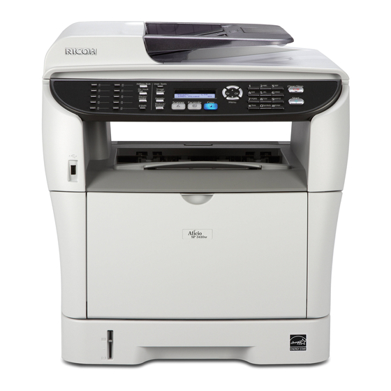 Ricoh Aficio SP 3400SF Kurzanleitung