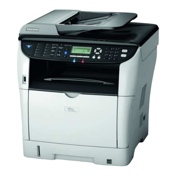 Ricoh Aficio SP 3510SF Kurzanleitung