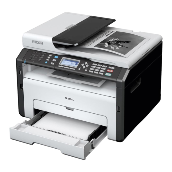 Ricoh \sp 213FNw Manuel de configuration