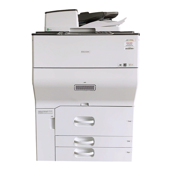 Ricoh MP C8002 Series 빠른 사용 설명서