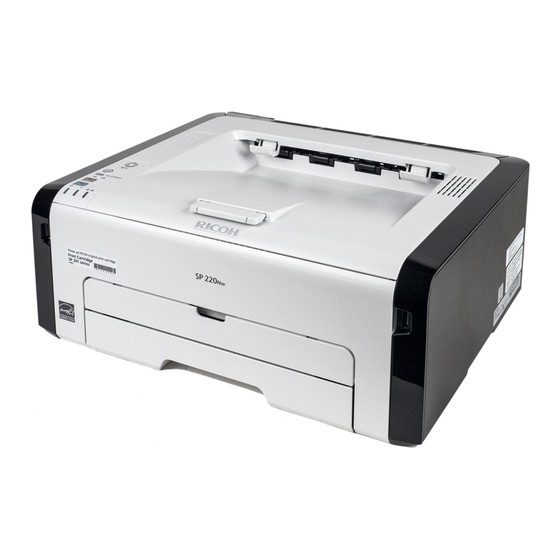 Ricoh SP 220NW Посібник з налаштування