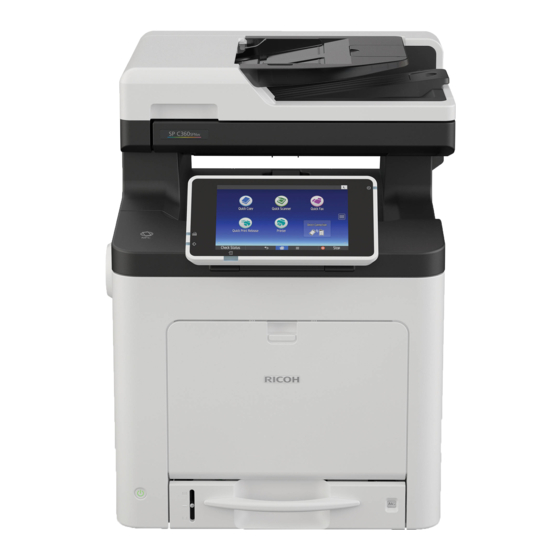 Ricoh SP C360SFNw Manual de referência rápida para cópias