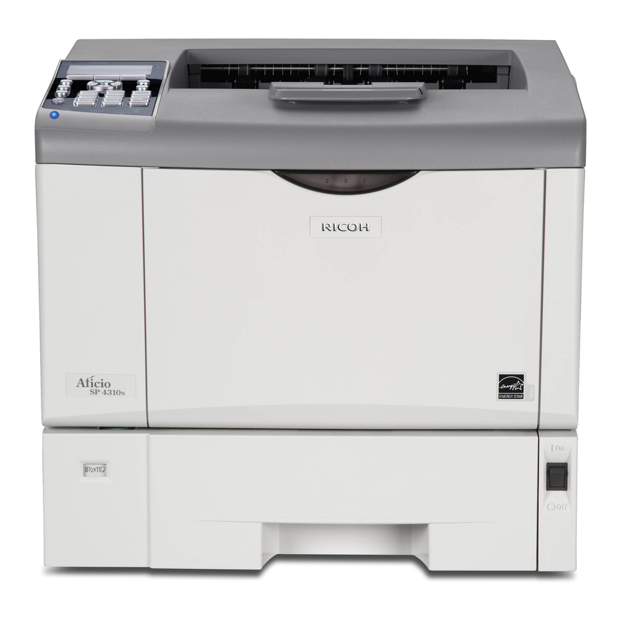 Ricoh Aficio SP 5210DN Instrukcja obsługi