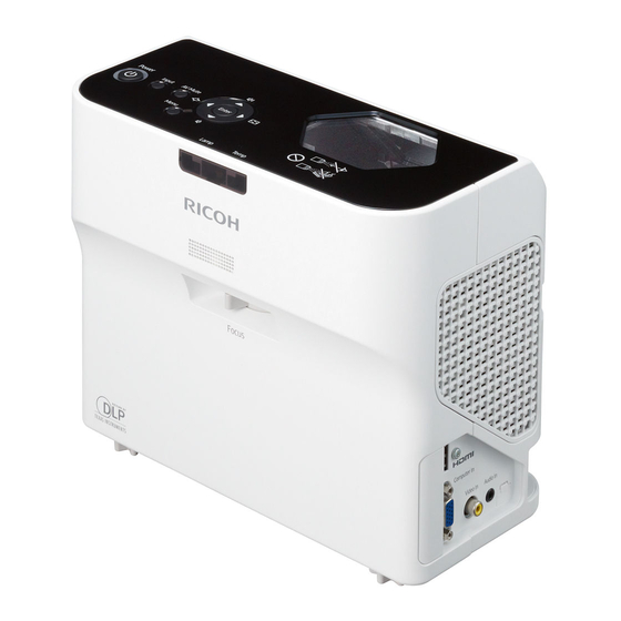 Ricoh PJ WX4130 セットアップマニュアル