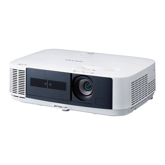 Ricoh PJ X5371N Panduan Pengaturan Cepat