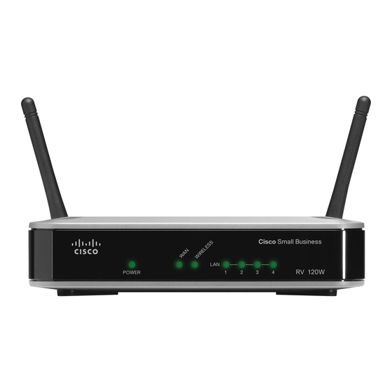 Cisco RV120W 빠른 시작 매뉴얼