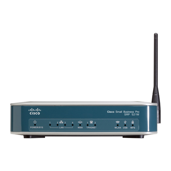 Cisco SRP500 Manual de configuración