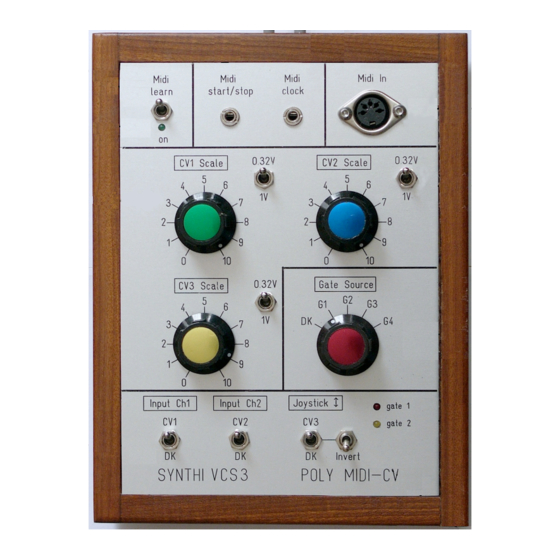 Digitana SYNTHI VCS3 Poly MIDI-CV Manual