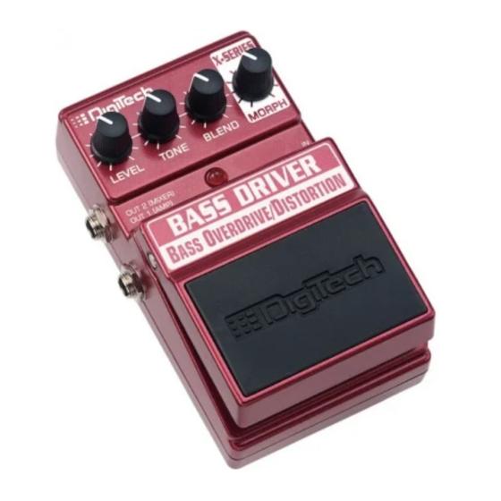 DigiTech BASS DRIVER Manual