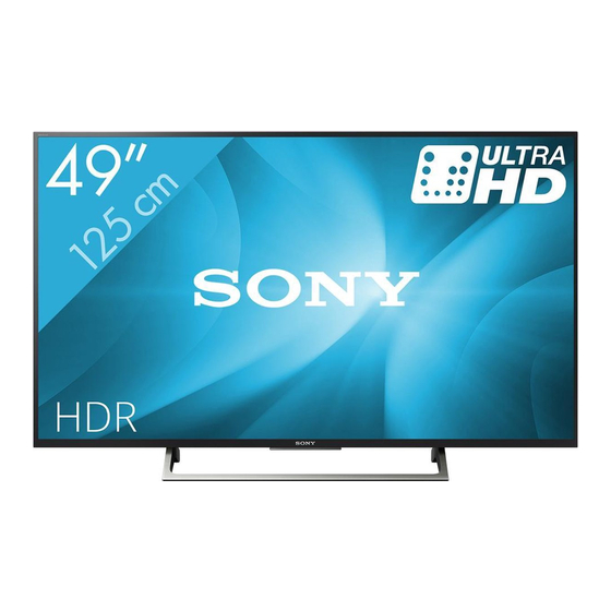 Sony BRAVIA  KD-65XE7005 Gebruiksaanwijzing