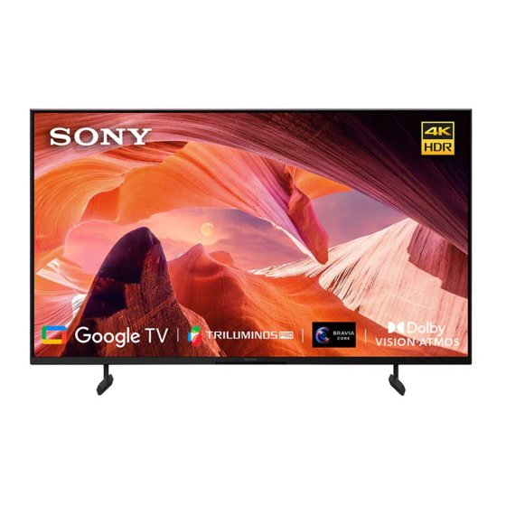 Sony BRAVIA 43X80L Посібник з налаштування