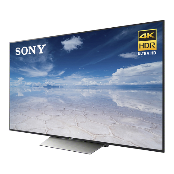 Sony Bravia 75X850D Podręcznik referencyjny