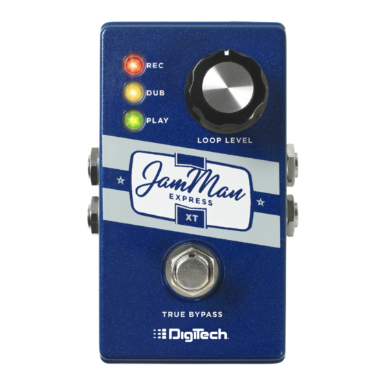 DigiTech JamMan Express XT オーナーズマニュアル