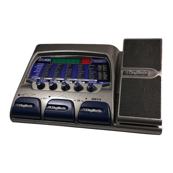 DigiTech RPX400 ソフトウェア・インストール・マニュアル