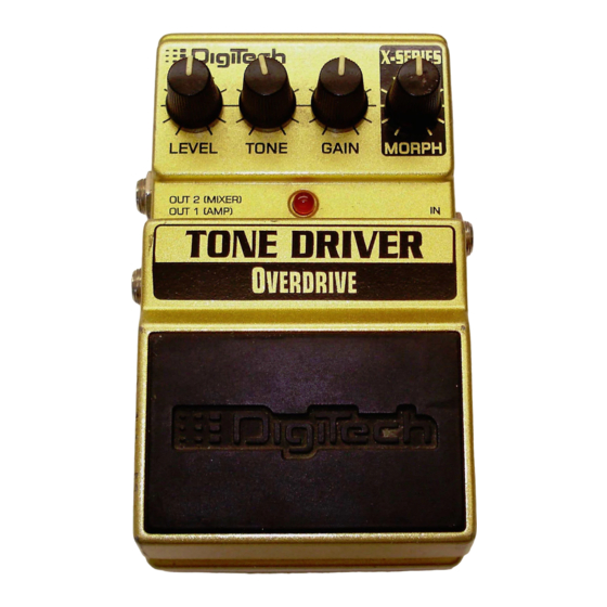 DigiTech TONE DRIVER Handbuch