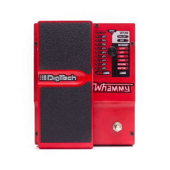 DigiTech Whammy pedal Справочное руководство