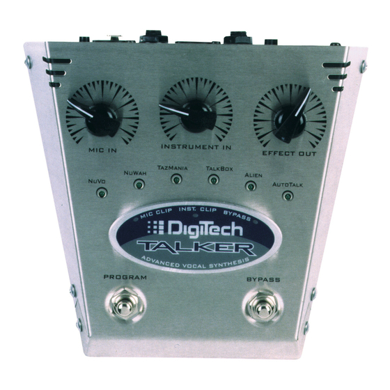 DigiTech TALKER Gebruikershandleiding