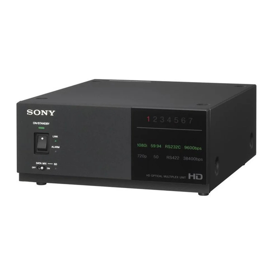 Sony BRU-SF10 Manuel d'utilisation