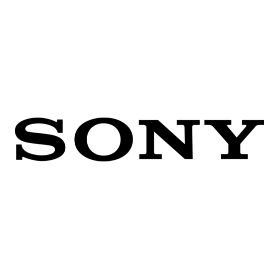 Sony BVP-950 Series Instrukcja obsługi
