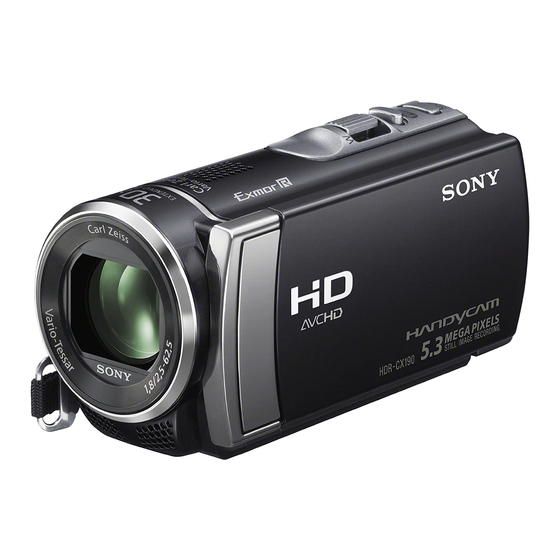 Sony CX190E Service-Handbuch