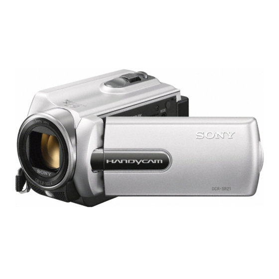 Sony DCR-SR21 Panduan Servis