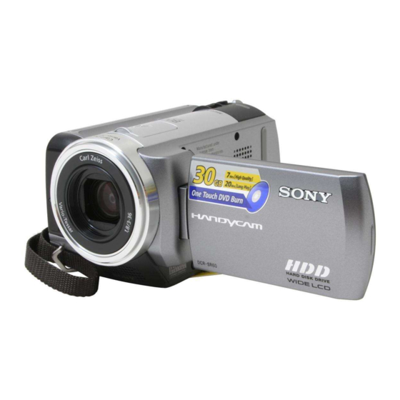 Sony DCR-SR40 - 30GB Hard Disk Drive Handycam Manuel d'utilisation