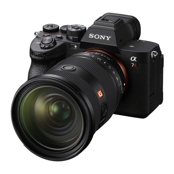 Sony a7 RV Manual de arranque