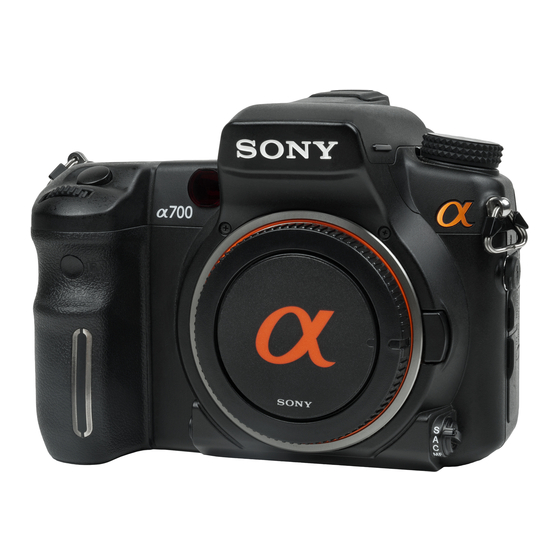 Sony A700 Руководство