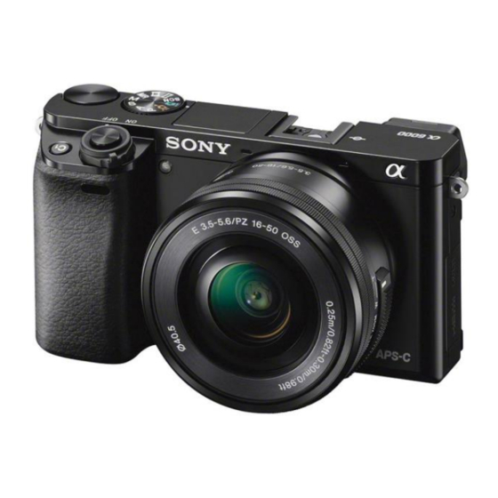 Sony ALPHA 6000 Руководство