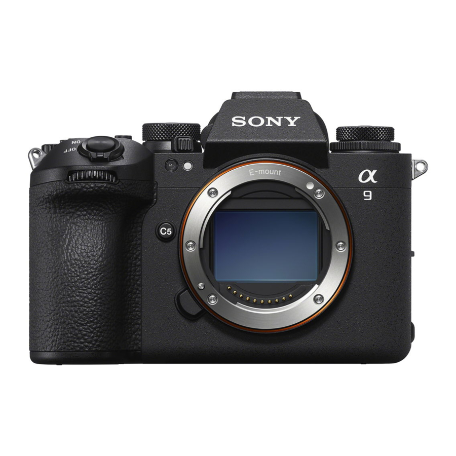 Sony alpha 9 III Instrukcja uruchamiania