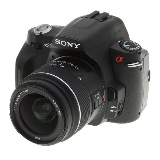 Sony Alpha DSLR-A330 Manuel d'entretien