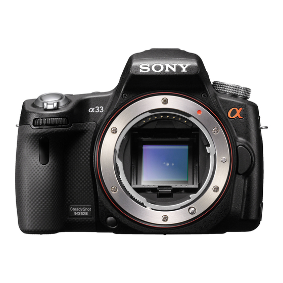 Sony SLT-A33 Servis Kılavuzu