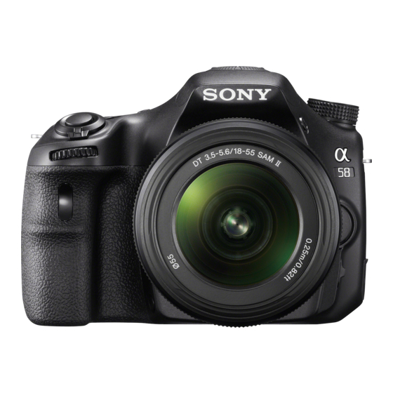 Sony SLT-A58K Specifications