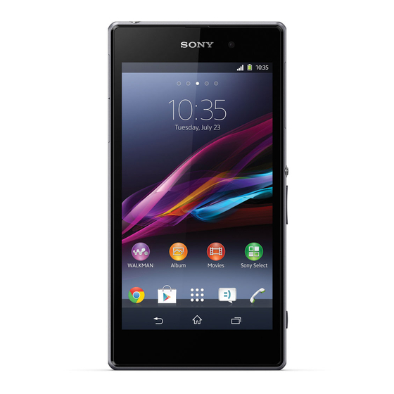 Sony Xperia Z1 Étalonnage et essais