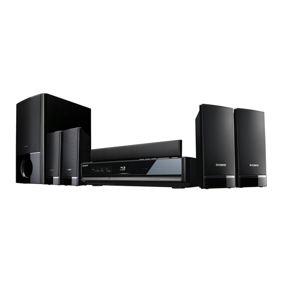 Sony BDV-E300 - Blu-ray Disc™ Player Home Theater System Manuel complémentaire