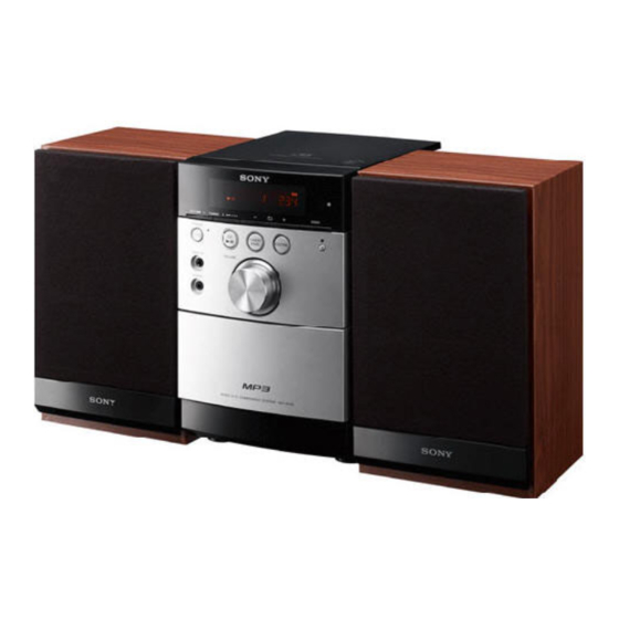 Sony CMT EH15 - Micro HI-FI Stereo Music System Betriebsanleitung