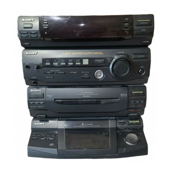 Sony LBT-G3300 - Compact Hifi Stereo System Handbuch