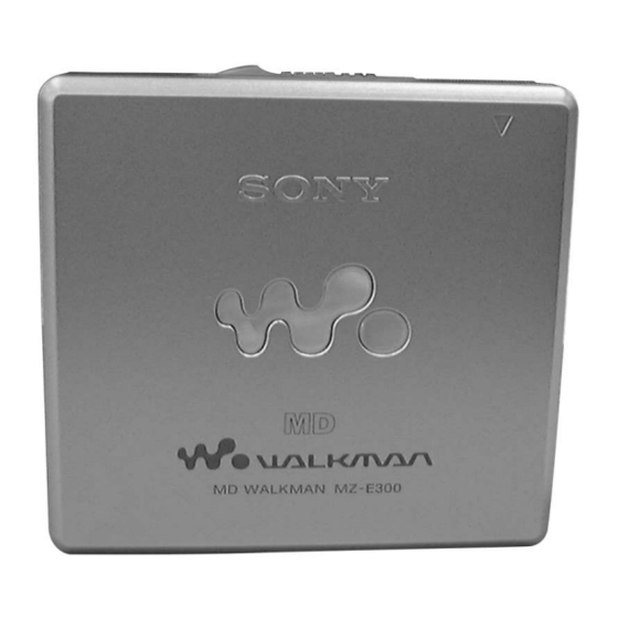 Sony MD WALKMAN MZ-E300 Spezifikationen