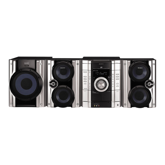 Sony MHC-GX450 - Mini Hi Fi Stereo System Інструкція з експлуатації Посібник з експлуатації