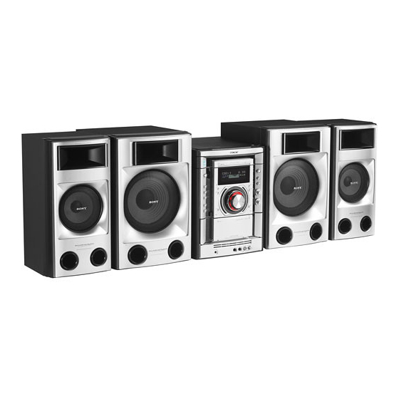 Sony MHC-LX10000 - High Power Mini Hi-fi System Технический паспорт