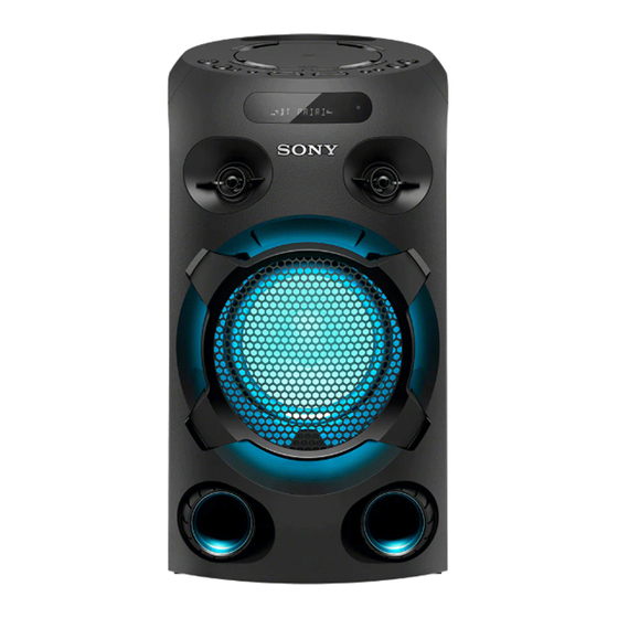 Sony MHC-V02 Panduan Servis